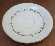 Vtg 1963 Royal Worcester Silver Chantilly Bone China Teacup Saucer (NO TEACUP) picture