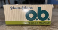 Vintage O.B. Regular Tampons New In Plastic Wrap Sealed Box 1980s Movie Prop picture