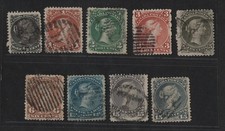 Canada 1868-1876 Large Queens Scott #21-22, 24-30 Nicely Centered C.V. $900+ picture
