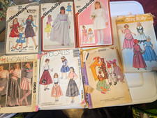 Simplicity Mccall Vintage 1980s Girls Dress up Costume Sewing 7 Patterns DYI  picture