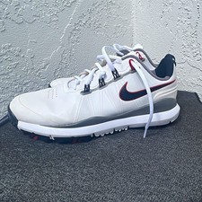 Nike Tiger Woods TW Golf Spiked Shoes White/Gray/Black/Red Leather Men’s picture