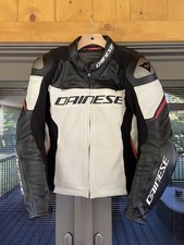 Dainese Racing 3 Leather Perforated Leather Jacket Size 54 With Body Armor  picture