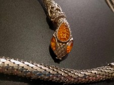 Vintage Snake Necklace/belt circa 1960/70  glass eyes  picture
