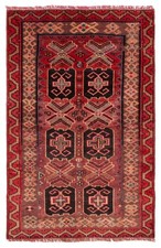 Vintage Hand-Knotted Area Rug 3'8