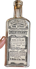 Hartshorn’s Pure Extract Checkerberry Bottle Label c.1910 Boston Massachusetts picture
