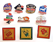 Vintage McDonald's Employee Lapel Pins Monopoly Lot Of 10 picture