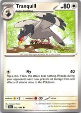 Tranquill 072/086 Common Black Bolt Pokemon NM picture