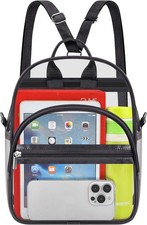 Clear Stadium Approved Backpack 10*3.1*8.5 Small Transparent Bag for Any Events picture