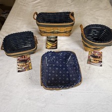 Longaberger Collectors Club Renewal Basket Lot 4 1997 1999 2000 Liners Cards picture