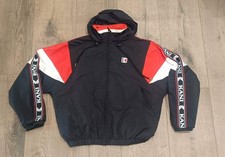 Karl Kani Retro Block Windbreaker Jacket Men's Size M Black Red White Vintage 90 picture