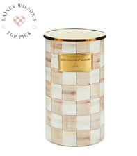 MacKenzie-Childs Mocha Check Utensil Holder picture