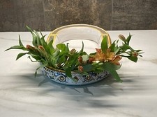 RARE Vintage Gracia Deruta Signed Ceramic Ring Ricco Vase,  4 piece set picture
