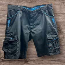 Terrax Workwear Arbetsshorts Black With Blue Trim Germany Men's Size 56 US XL picture