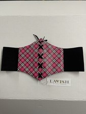 Lavish By Daisy Corsets Women's Size XXL Pink And Black NWT Corset. picture