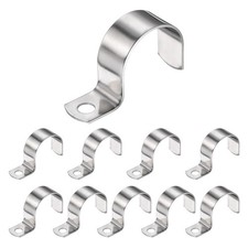 10Pcs, 32mm Pipe Strap 304 Stainless Steel Conduit Strap Silver picture