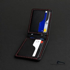 Men's Bifold Leather Wallet Handmade Genuine Full Grain Cowhide Vintage Color picture