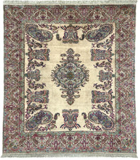 Vintage Antique Ravar Kirman 10x12 Hand Knotted Wool Oriental Area Rug Signed picture