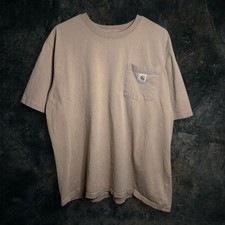 Carhartt Men's Tan and Brown T-shirt picture