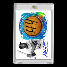 Hank Aaron Card – Milwaukee Braves Bat Knob Edition picture