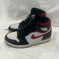 Nike Air Jordan High-Top Sneakers in Black, White, and Red picture