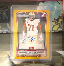 2026 Topps Bowman Trent Williams 49ers Gold Refractor /50 autograph auto picture