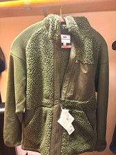 Uniqlo x White Mountaineering Women's Green Hooded Full Zip Fleece Jacket S picture