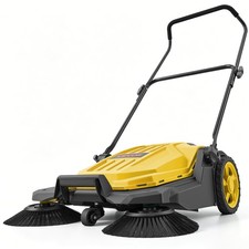 VEVOR Walk-Behind Floor Sweeper Manual Hand Push Sweeper 25.6