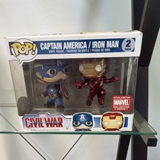 Funko Pop Marvel Civil War Cap America & Iron Man 2-Pack MCC Excl picture