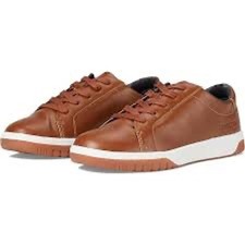 Kenneth Cole Reaction Kids Cyril Tyson Brown Lace Up Sneakers Sz 1 Boys picture