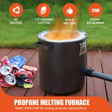 6KG Gas Propane Melting Furnace Refining Forge Copper Gold Silver Aluminum Brass picture