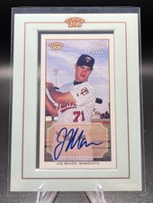 2002 Topps 206 Joe Mauer Mini Framed Rookie Auto Minnesota Twins picture