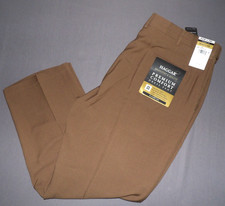 NEW HAGGAR Classic Fit Brown Premium Comfort Dress Pants Men's 42 X 29 NWT picture