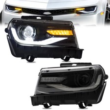 2PCS VLAND LED Projector Headlights For 2014 2015 Chevrolet Camaro W/ Sequential picture