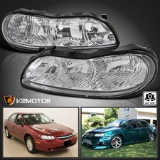 Clear Fits 1997-2003 Chevy Malibu Replacement Headlights Corner Lamps Left+Right picture