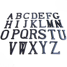Cast Wrought Iron Black Antique House Door Address Alphabet Letters and Numbers picture