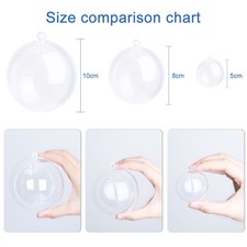 Clear Fillable Ornament Balls Set for Christmas Wedding New Year Party Decor picture
