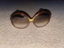 VTG Women’s Oversized Sunglasses Brown Plastic Frame Gradient Lenses “Italy” picture