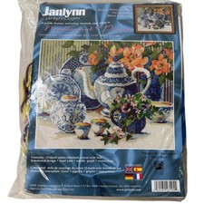 Janlynn Blue & White Still Life Needlepoint Kit 23-105 Nancy Rossi 16x13.25 2002 picture