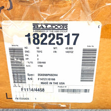 Baldor Reliance SuperE Motor VENM3546 1HP 3PH 230/460V TENV 1745 RPM picture