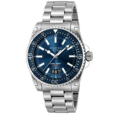 GUCCI YA136311 Men's 40mm Dive Watch - Blue Stainless-Steel Band and Case picture