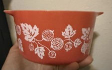 Rare Coral Red JAJ Pyrex Casserole Dish picture