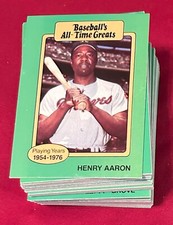 1987 Hygrade Baseball's All-Time Greats Series 1 & 2 w/ 26 SPs - 135-Card Set picture