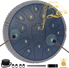 Steel Tongue Drum 15 Notes 14 Inch D-Key Panda Balmy Drum Percussion Instrument picture