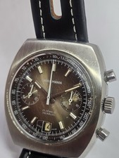 Vintage Steel Wakmann Valjoux 7734 Chronograph Circa 70's picture
