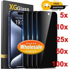 Wholesale Privacy GLASS Screen Protector For iPhone 16 15 14 13 12 11 Pro Max XR picture