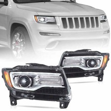Chrome LED Projector Headlights For 2011-2013 Jeep Grand Cherokee Front Lamps picture