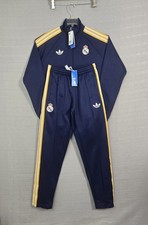 Adidas Real Madrid CF Tracksuit Jacket & Pants Set Small Mens Blue Soccer Zip picture