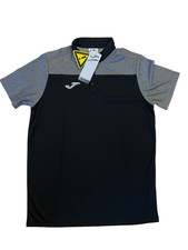 Joma Men's Colorblock Short Sleeve Hobby Polo Shirt Black Gray NWT picture