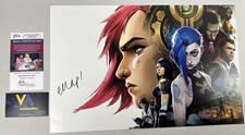 Ella Purnell Signed Arcane Jinx 11x17 Photo Print w/ JSA COA. League Of Legends picture