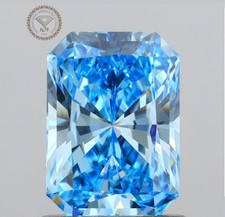 1.00 CT Fancy Vivid Blue VVS2 Radiant IGI Certified Loose Lab Grown Diamond picture